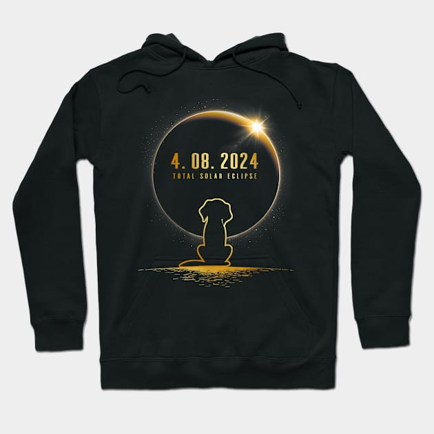 Total Solar Eclipse Dog April 8 2024 Totality Astronomy Gift For Men Women Hoodie by tearbytea